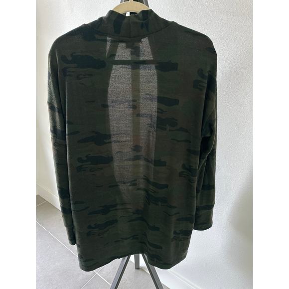 Sanctuary Anthropologie Size Medium Green Camo Long Cardigan Sweater Casual - Picture 8 of 8